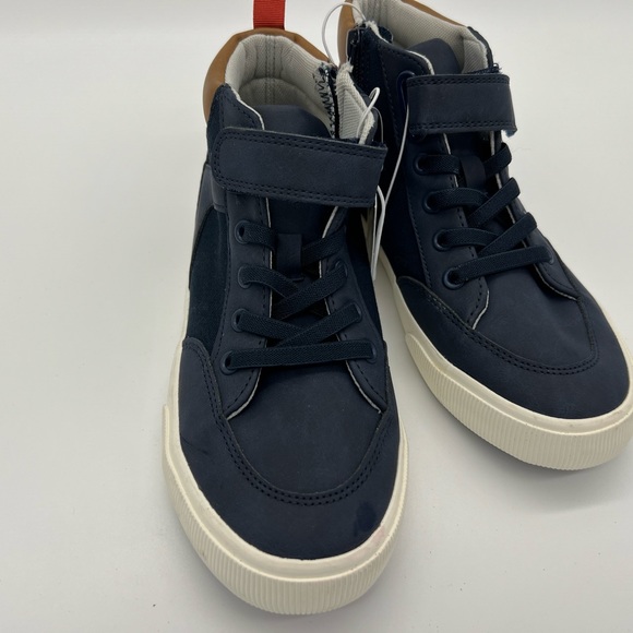 Boys' Anthony Zipper Sneakers - Cat & Jack Navy Sz 4 - Picture 2 of 7